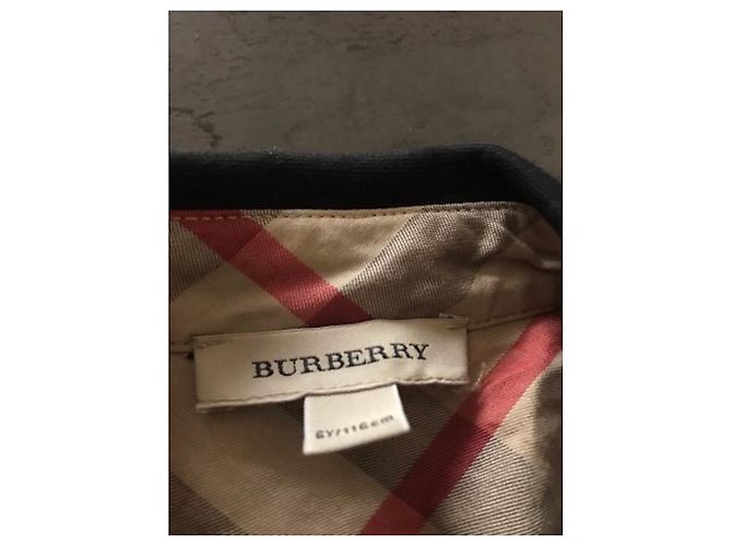 Cappotto Burberry Bambina Nero Cotone - vista 7