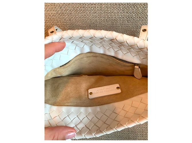 Borsa Bottega Veneta in pelle bianca Bianco - vista 3