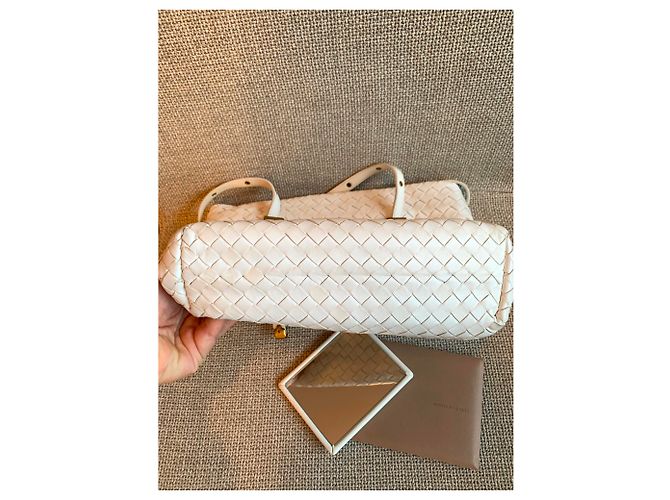 Borsa Bottega Veneta in pelle bianca Bianco - vista 7