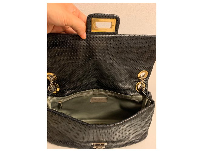 Borsa CHANEL perforata 2,55 Nero - vista 7
