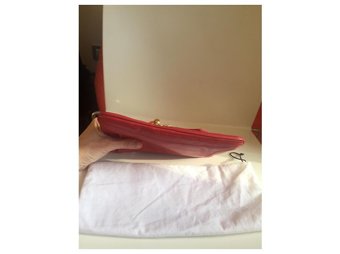 Pochette Moschino Biker Rossa in Pelle Rosso - vista 9