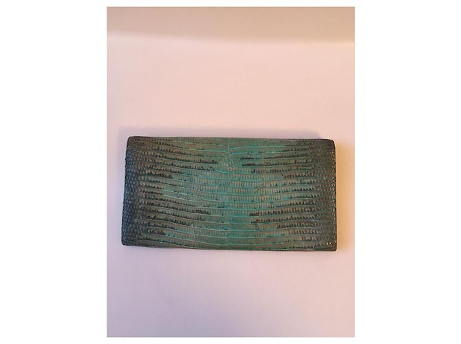 Fendi lizard wallet green - view 2