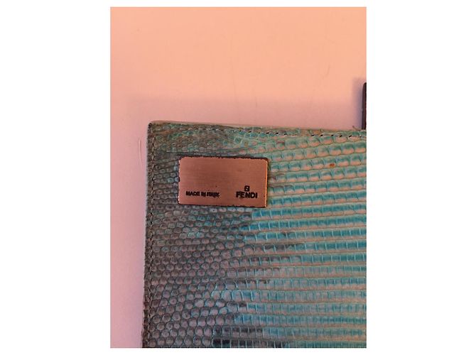 Fendi lizard wallet green - view 3