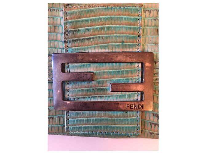 Fendi lizard wallet green - view 4