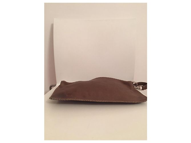 Borsa a spalla Fendi Selleria Caramello - vista 3