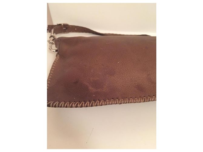 Borsa a spalla Fendi Selleria Caramello - vista 7