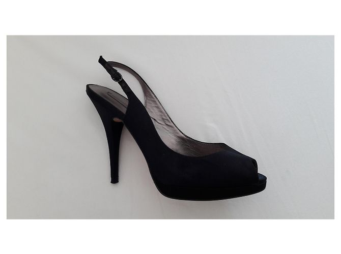 Tacchi Bcbg Max Azria in raso nero - vista 2