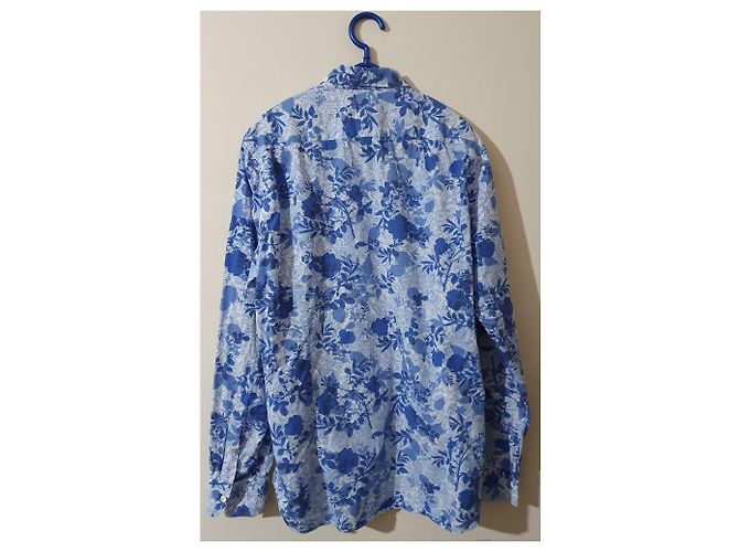 Ted Baker Baumwollhemd mit Blumenmuster blau - vista 2