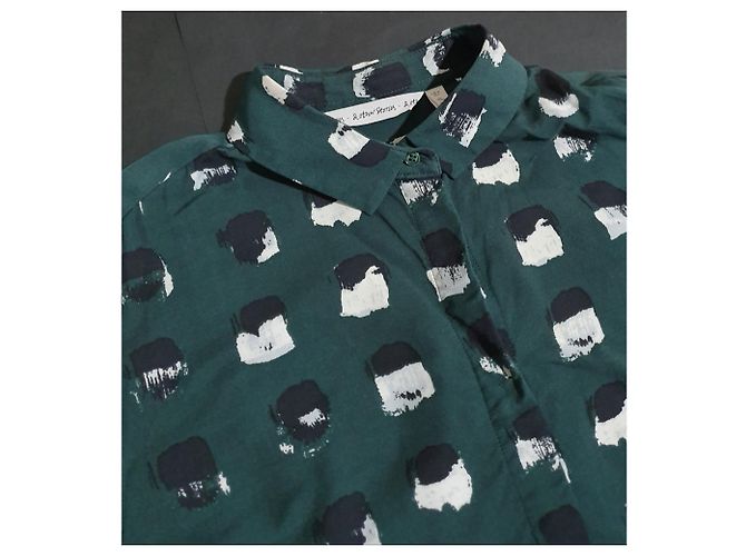 & Other Stories Camicia in Viscosa Verde Multicolore - vista 2