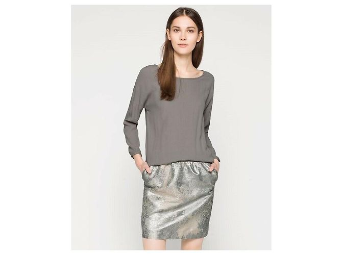 Karen B Y Simonsen Becky Kleid Viskose silber grau - Ansicht 5