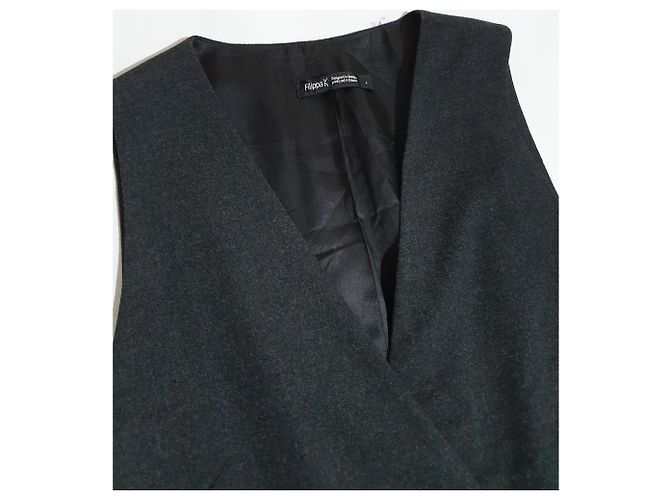 Vestido Filippa K Preto de Poliéster e Viscose Tamanho L - vista 2
