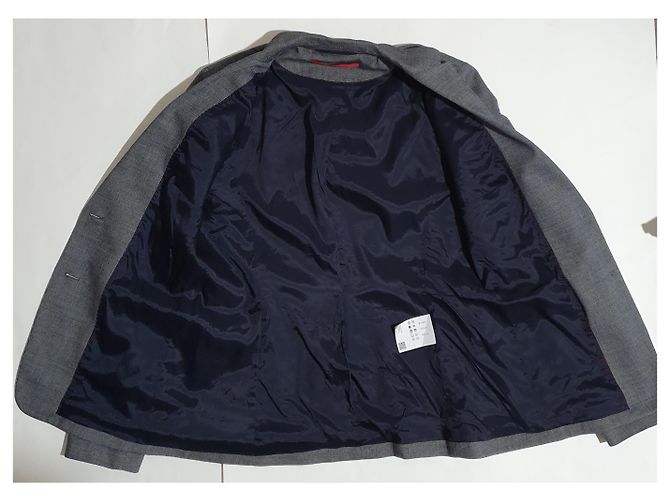 Hugo Boss Blazer Grau Wolle Viskose Mehrfarben - Ansicht 4