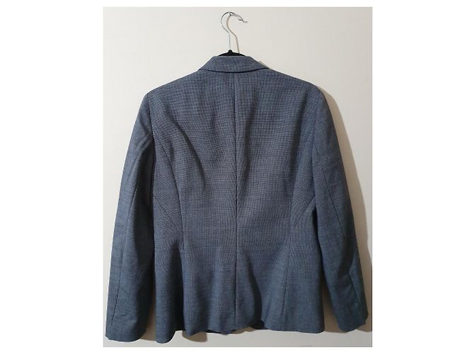 Hugo Boss Blazer Grau Wolle Viskose Mehrfarben - Ansicht 5