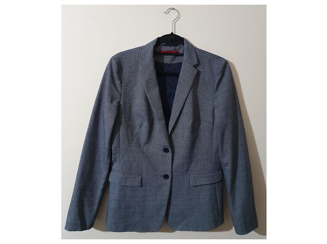 Hugo Boss Blazer Grau Wolle Viskose Mehrfarben - Ansicht 6