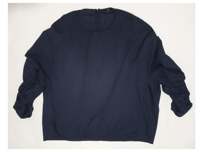 Camicetta oversize in cotone Cos blu navy - vista 2