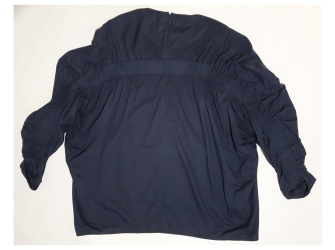 Camicetta oversize in cotone Cos blu navy - vista 4