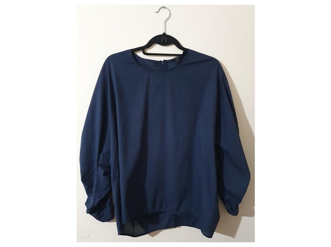 Camicetta oversize in cotone Cos blu navy - vista 5
