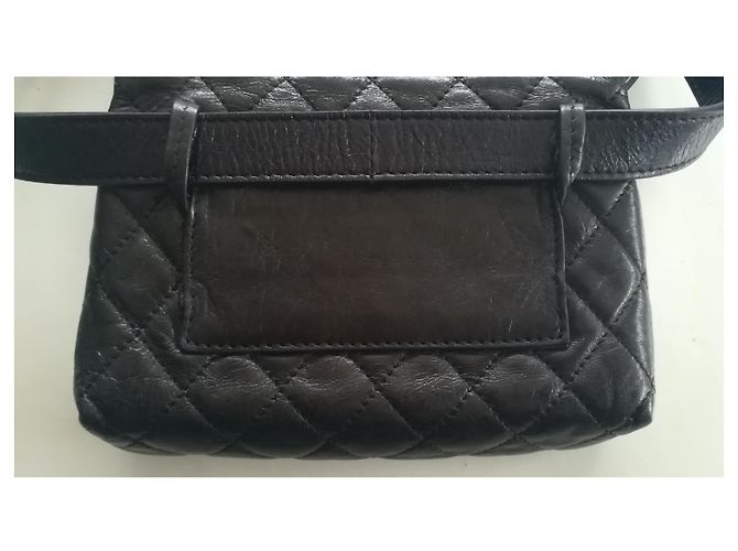Chanel Gürteltasche 2.55 Schwarzes Leder - Ansicht 4