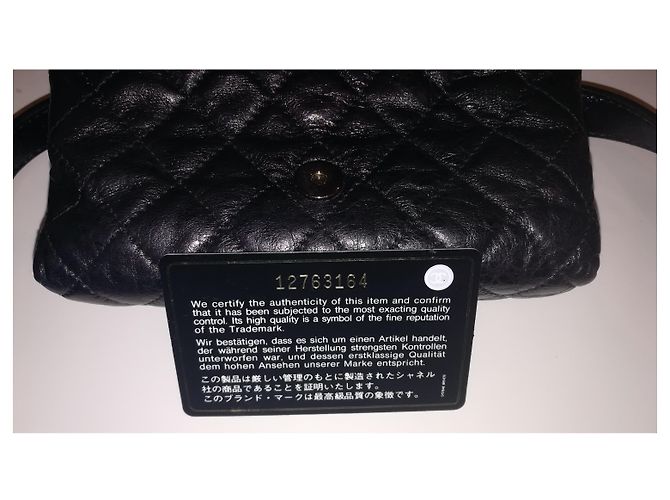 Chanel Gürteltasche 2.55 Schwarzes Leder - Ansicht 6