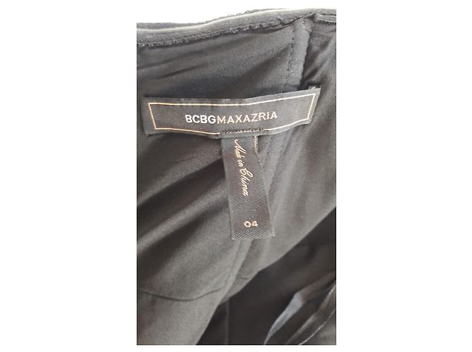 Abito nero Bcbg Max Azria con gonna multistrato - vista 3
