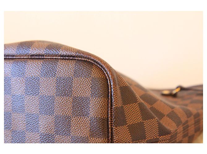 Louis Vuitton Neverfull MM Damier Marrone - vista 10