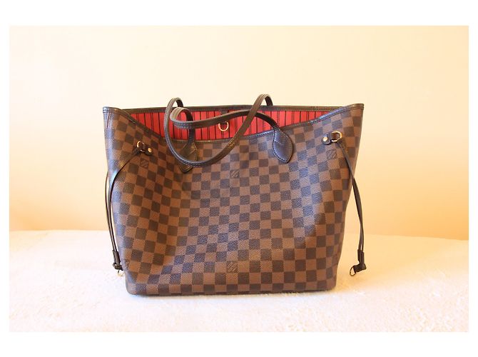 Louis Vuitton Neverfull MM Damier Marrone - vista 12