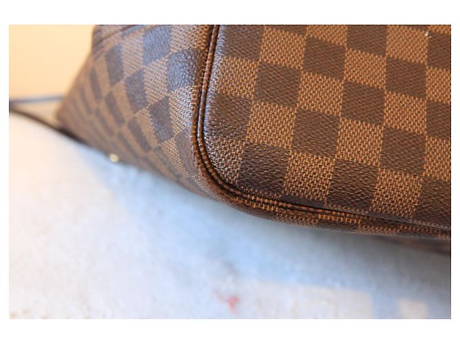 Louis Vuitton Neverfull MM Damier Marrone - vista 7