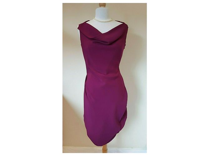 Vivienne Westwood Red Label Vestido asimétrico con dobladillo de burbuja. Fucsia - vista 11