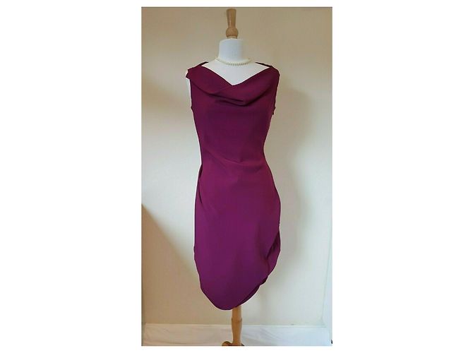 Vivienne Westwood Red Label Vestido asimétrico con dobladillo de burbuja. Fucsia - vista 12