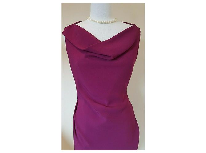 Vivienne Westwood Red Label Vestido asimétrico con dobladillo de burbuja. Fucsia - vista 13