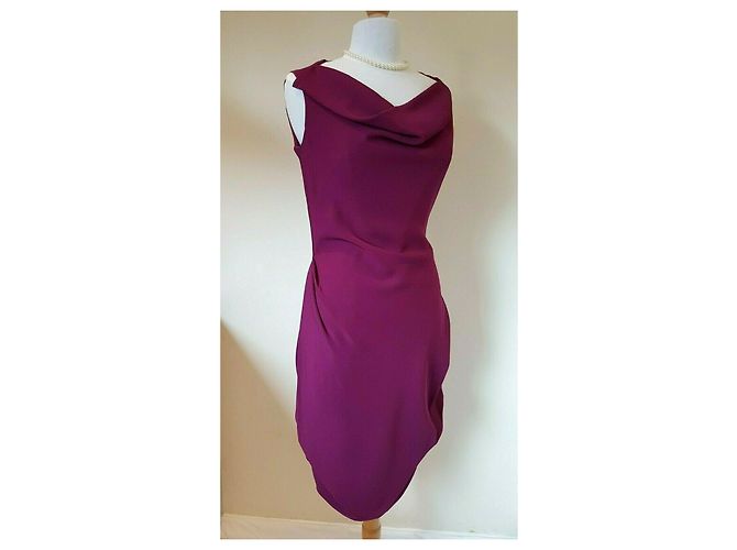 Vivienne Westwood Red Label Vestido asimétrico con dobladillo de burbuja. Fucsia - vista 14