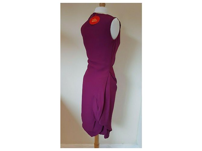 Vivienne Westwood Red Label Vestido asimétrico con dobladillo de burbuja. Fucsia - vista 15