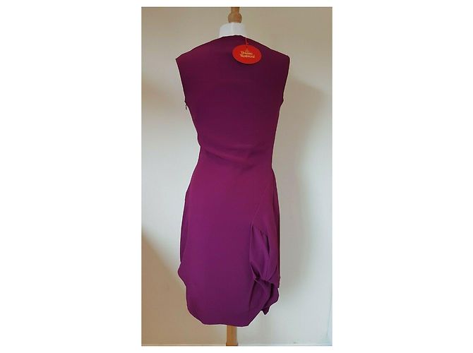 Vivienne Westwood Red Label Vestido asimétrico con dobladillo de burbuja. Fucsia - vista 16