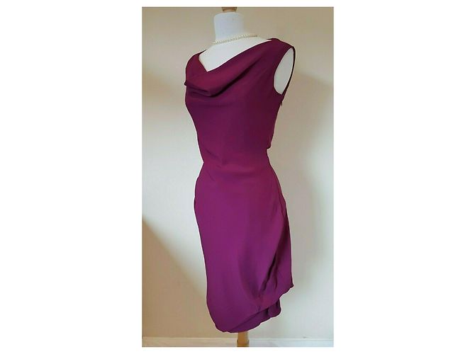 Vivienne Westwood Red Label Vestido asimétrico con dobladillo de burbuja. Fucsia - vista 19