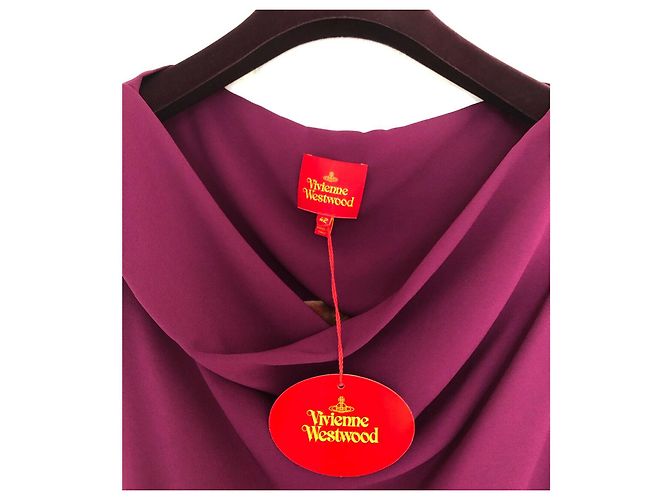 Vivienne Westwood Red Label Vestido asimétrico con dobladillo de burbuja. Fucsia - vista 21