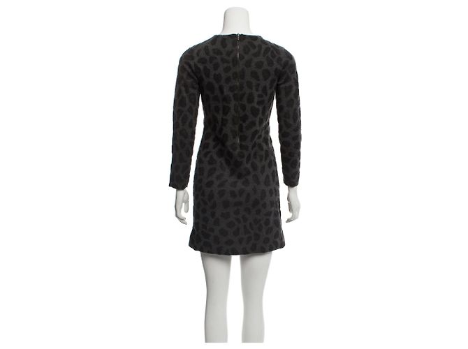 Vestido mini de lana gris con estampado abstracto 3.1 Phillip Lim Gris antracita - vista 3