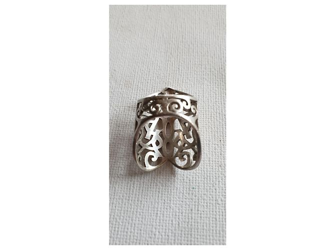 Yves Saint Laurent Anello YSL in argento vintage - vista 5