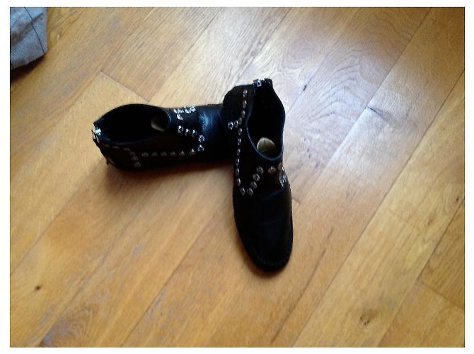 Maje botas de cuero negro, Pointure 36. - vista 2