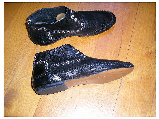 Maje botas de cuero negro, Pointure 36. - vista 6