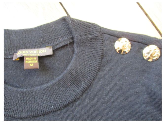 Louis Vuitton Schwarzer Wollpullover, taille M. - Ansicht 4