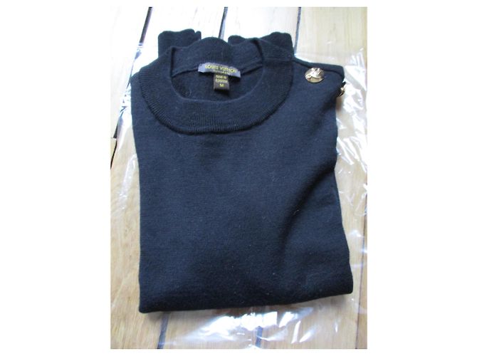 Louis Vuitton Schwarzer Wollpullover, taille M. - Ansicht 3