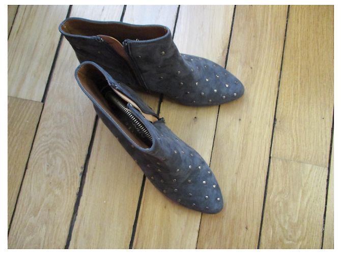 Autre Marque Botas de ante gris estaño, Pointure 36. Gris antracita - vista 2