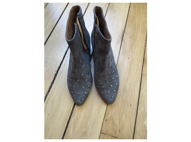 Autre Marque Botas de ante gris estaño, Pointure 36. Gris antracita - vista 3