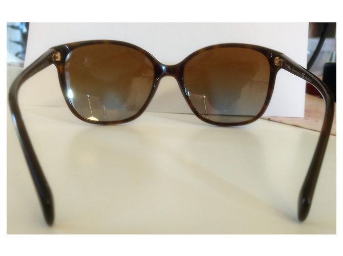 Occhiali da sole polarizzati Prada in colore avana / turtoise Marrone D'oro Bronzo - vista 10