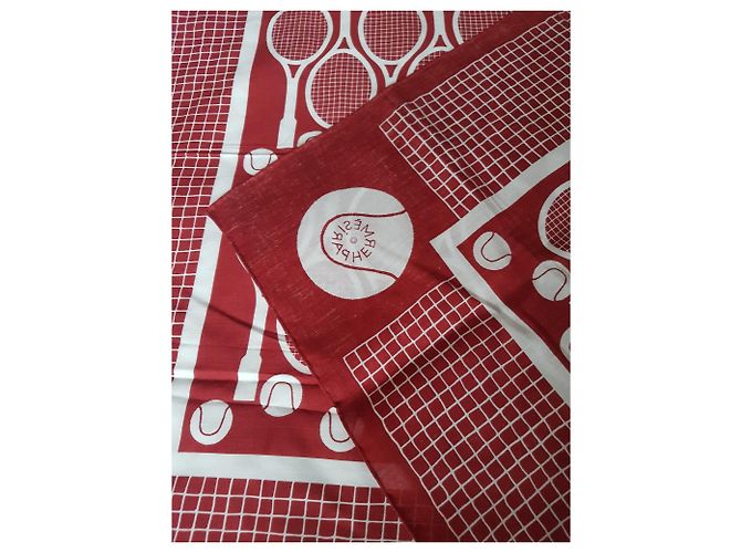 Hermès Lenços de seda Branco Bordeaux - vista 4