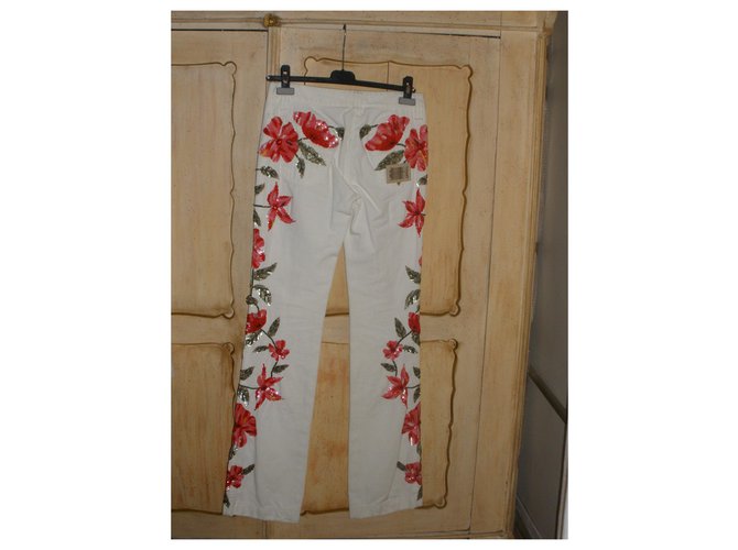 Vaqueros Dolce & Gabbana Blancos de Algodón Talla 40 - vista 7
