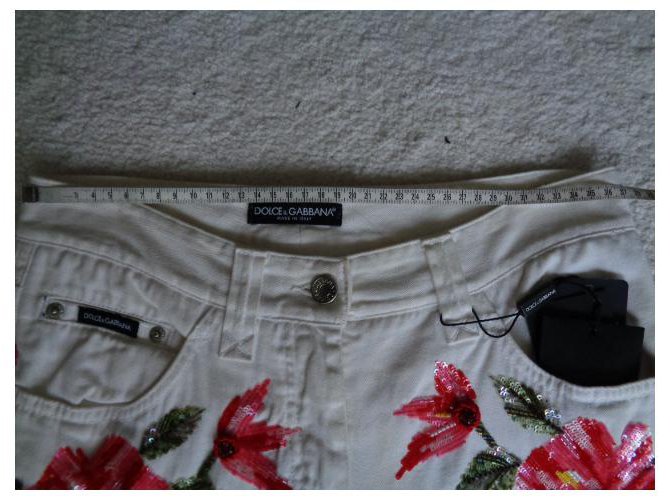 Vaqueros Dolce & Gabbana Blancos de Algodón Talla 40 - vista 8