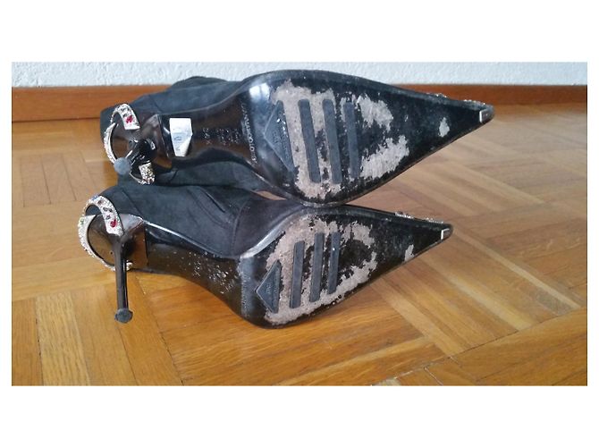 GIANMARCO LORENZI Stivali impreziositi da cristalli Nero - vista 6