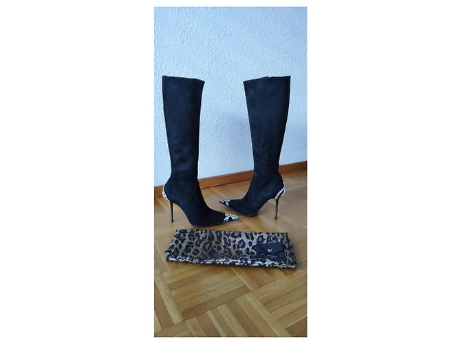 GIANMARCO LORENZI Stivali impreziositi da cristalli Nero - vista 7
