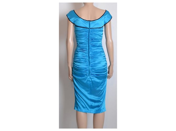Luc Duchène Turquoise silk  dress of Luc Duchene - view 2